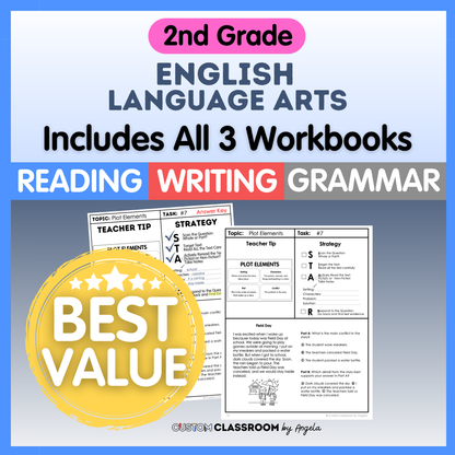 2nd Grade Reading, Writing & Grammar Bundle