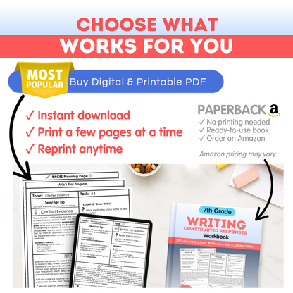 7th Grade Writing Workbook