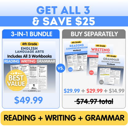 4th Grade Reading Comprehension Workbook