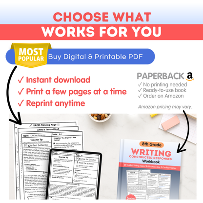 8th Grade Writing Workbook