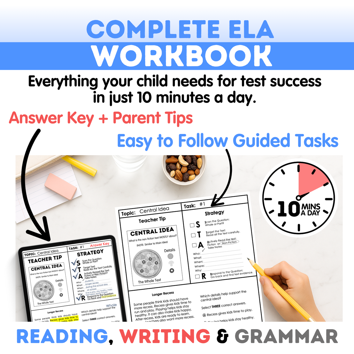2nd Grade Reading, Writing & Grammar Bundle