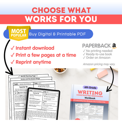 6th Grade Writing Workbook