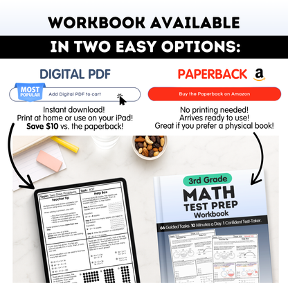 3rd Grade Math Test Prep Workbook