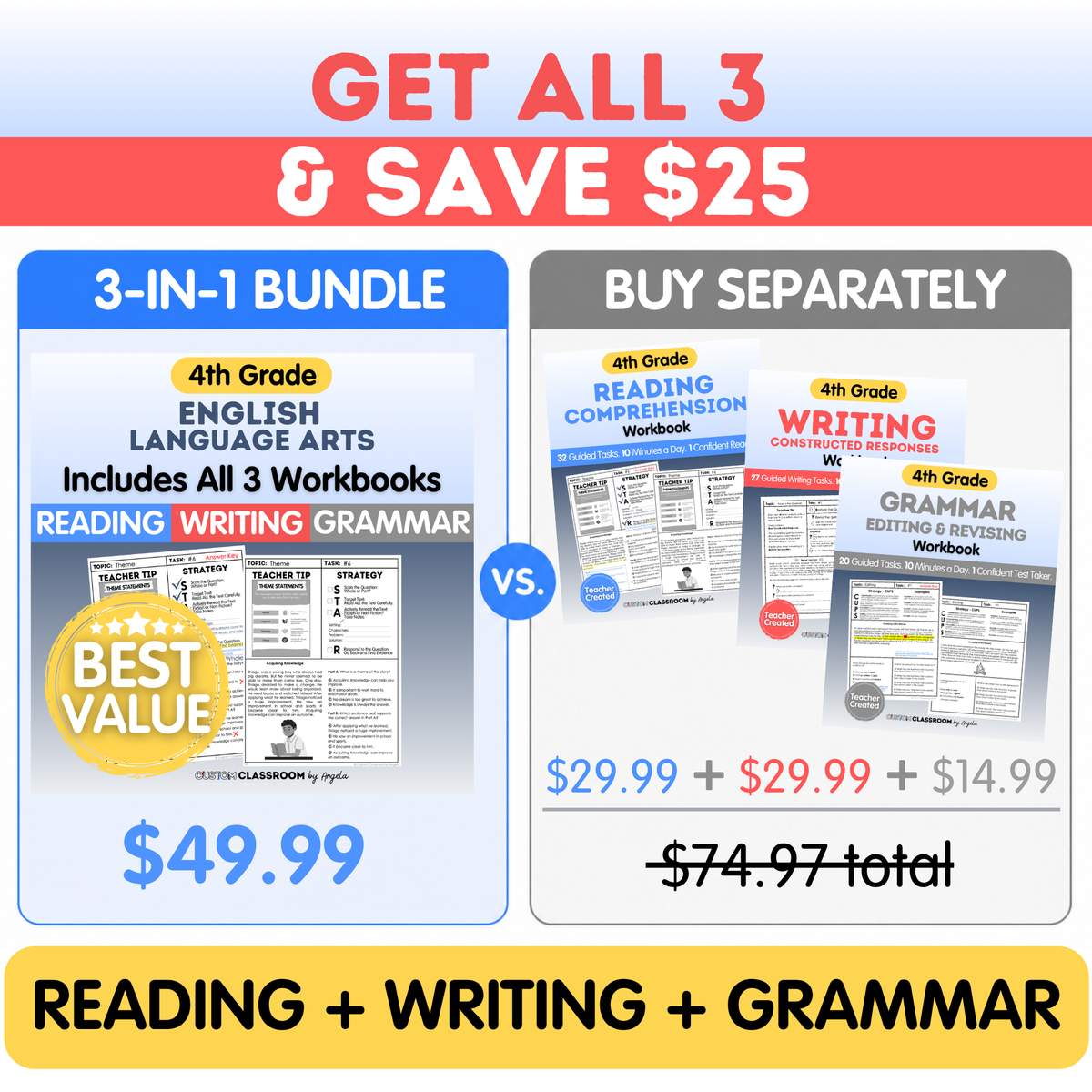 4th Grade Writing Workbook