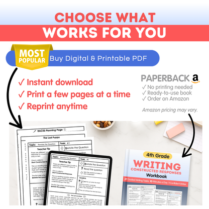 4th Grade Writing Workbook