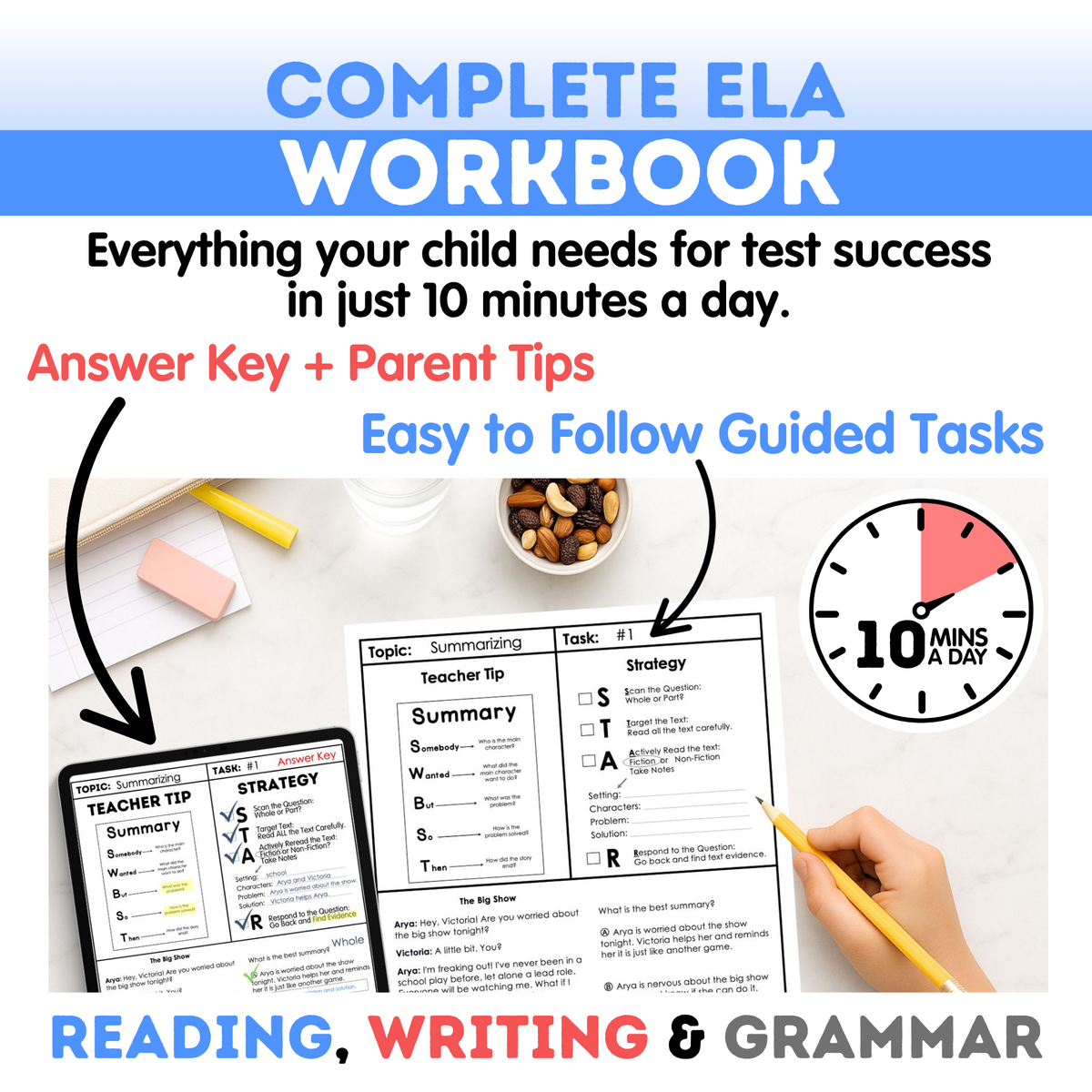 3rd Grade Reading, Writing & Grammar Bundle