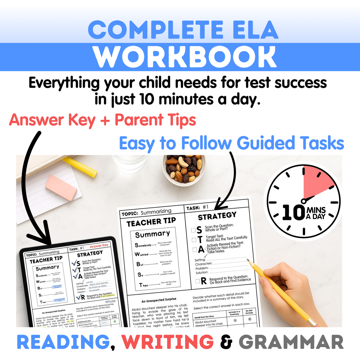 7th Grade Reading, Writing & Grammar Bundle
