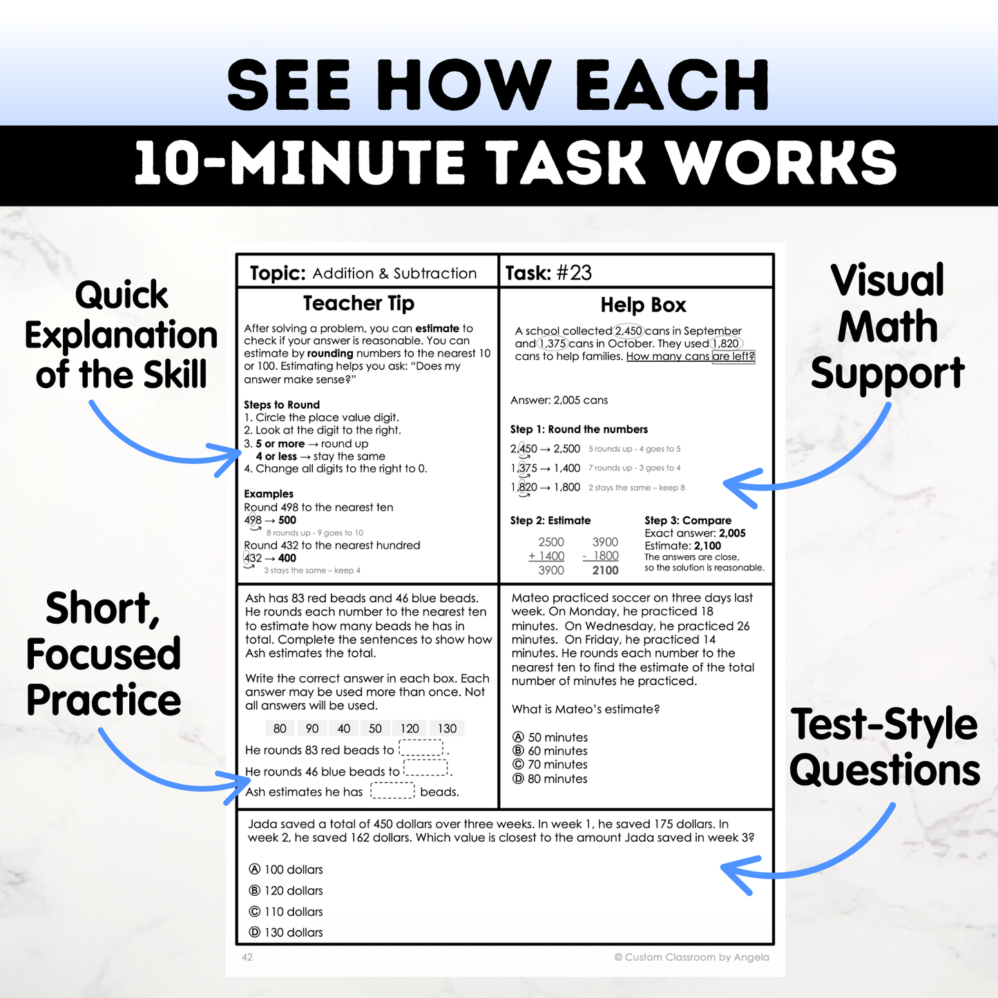 3rd Grade Math Test Prep Workbook