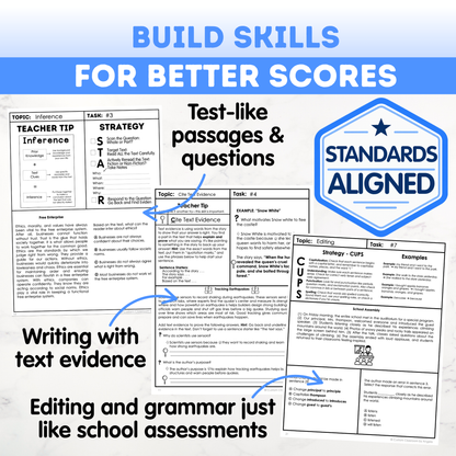 7th Grade Reading, Writing & Grammar Bundle