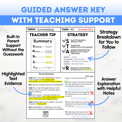 2nd Grade Reading Comprehension Workbook - Digital PDF