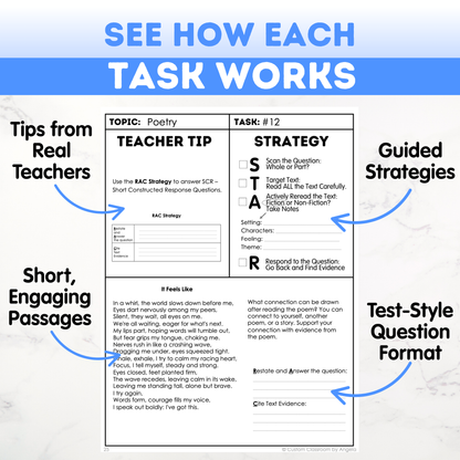 7th Grade Reading, Writing & Grammar Bundle