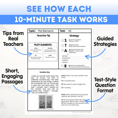 3rd Grade Ultimate 3-in-1 ELA Workbook for Test Prep Success - Digital PDF