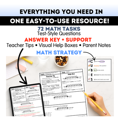 6th Grade Math Test Prep Workbook
