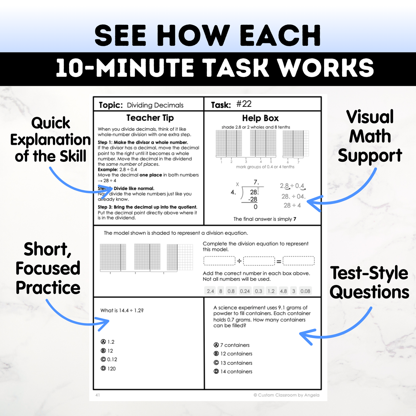 5th Grade Math Test Prep Workbook - Digital PDF