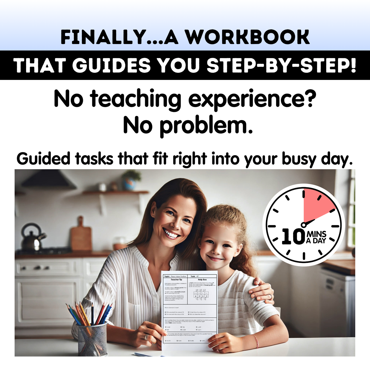 4th Grade Math Test Prep Workbook - Digital PDF