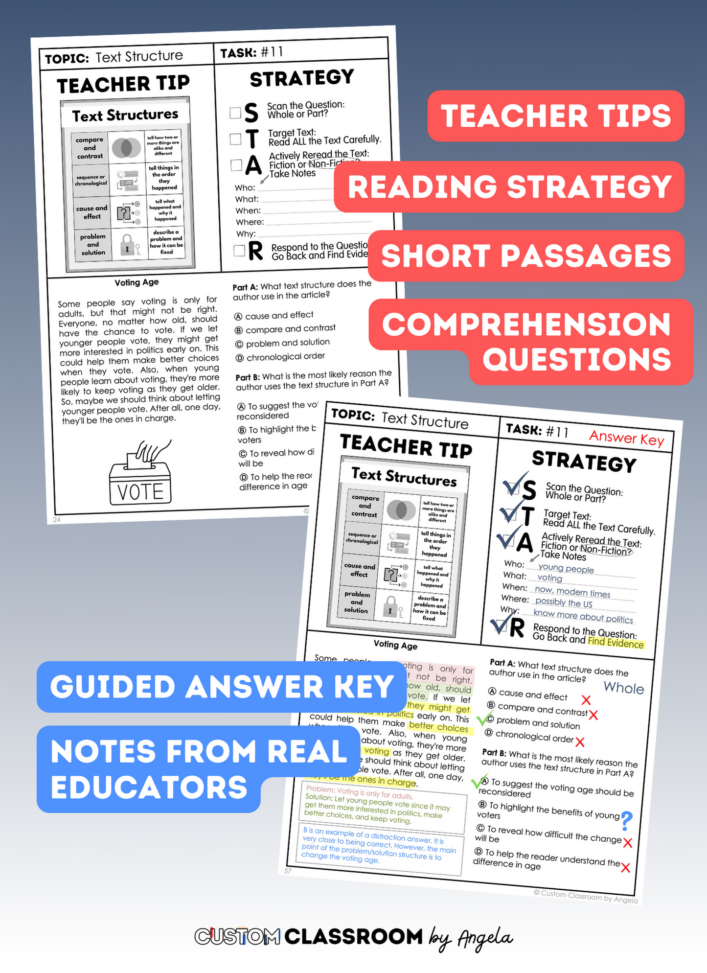 6th Grade Reading Comprehension Workbook - Digital PDF