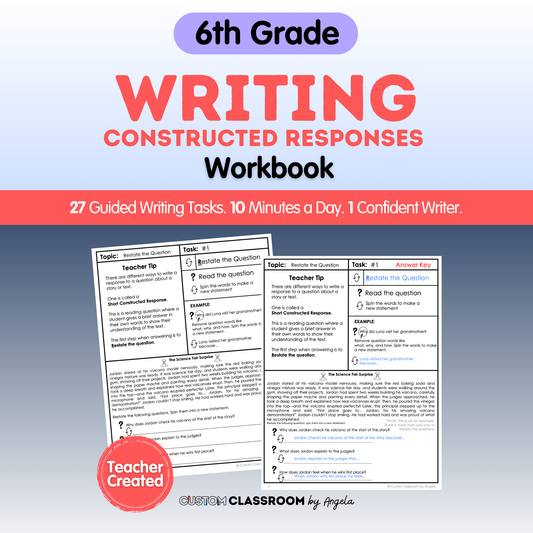 6th Grade Writing Workbook - Digital PDF