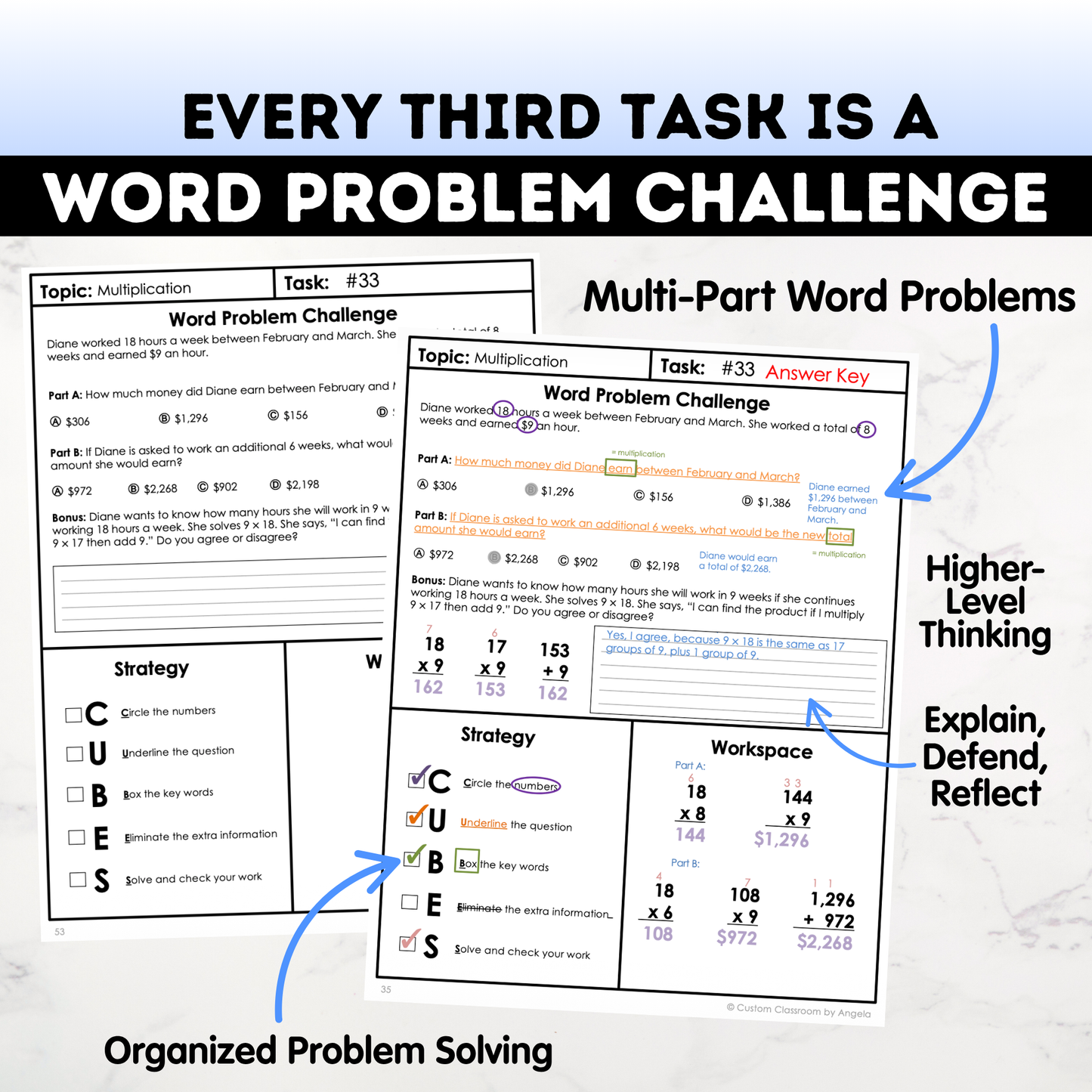 4th Grade Math Test Prep Workbook - Digital PDF