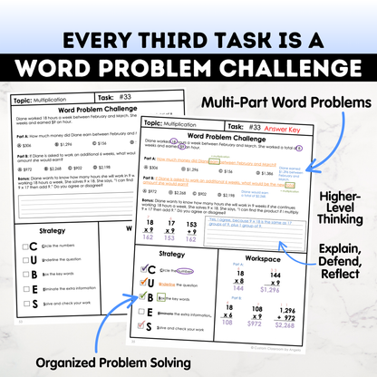 4th Grade Math Test Prep Workbook - Digital PDF