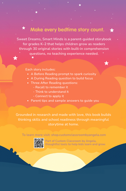 Sweet Dreams, Smart Minds: A Bedtime Reading Book for Growing Thinkers (Kinder–2nd Grade)