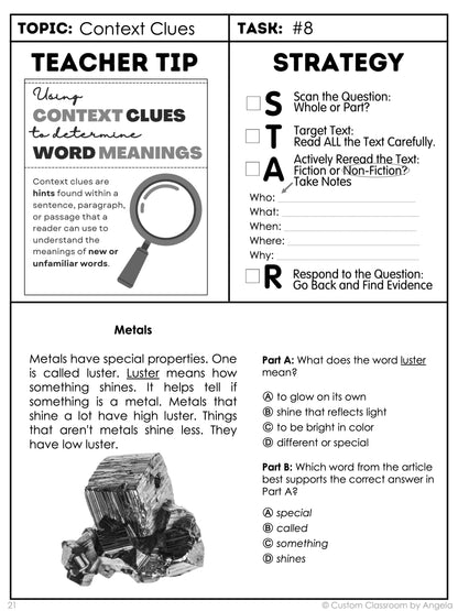 3rd Grade Reading Comprehension Workbook - Digital PDF