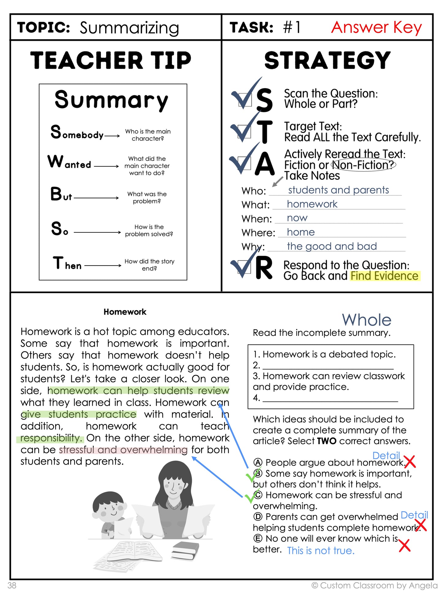 5th Grade Reading Comprehension Workbook - Digital PDF