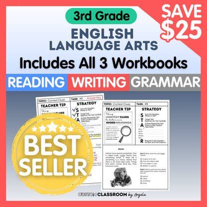3rd Grade Reading, Writing & Grammar Bundle