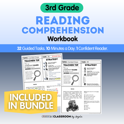 3rd Grade Reading Comprehension Workbook