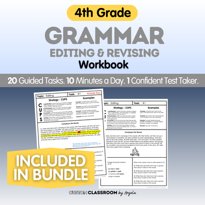 4th Grade Grammar Workbook (Editing & Revising)