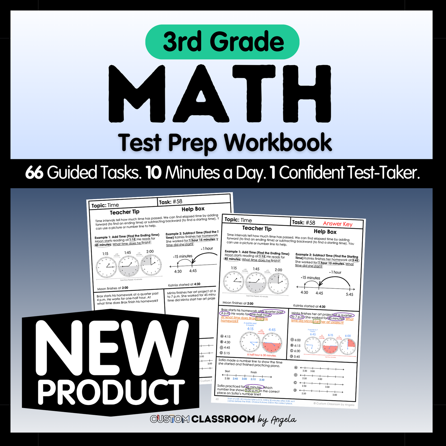 3rd Grade Math Test Prep Workbook