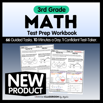 3rd Grade Math Test Prep Workbook