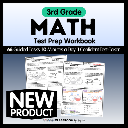 3rd Grade Math Test Prep Workbook
