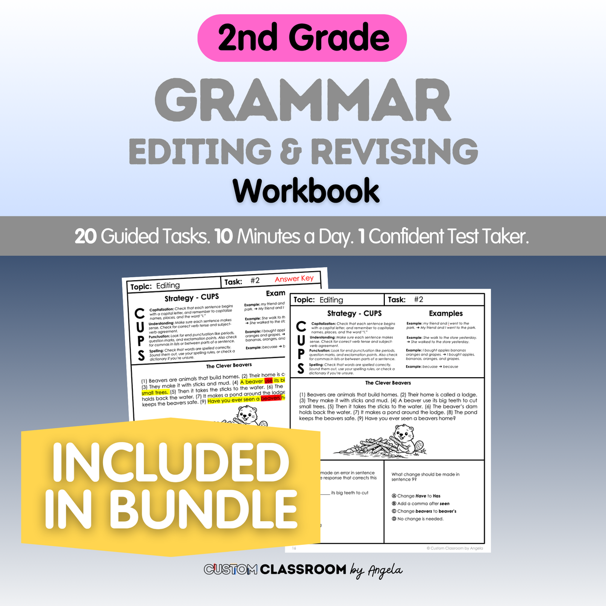 2nd Grade Grammar Workbook (Editing & Revising)