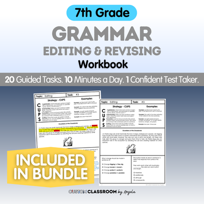 7th Grade Grammar Workbook (Editing & Revising)