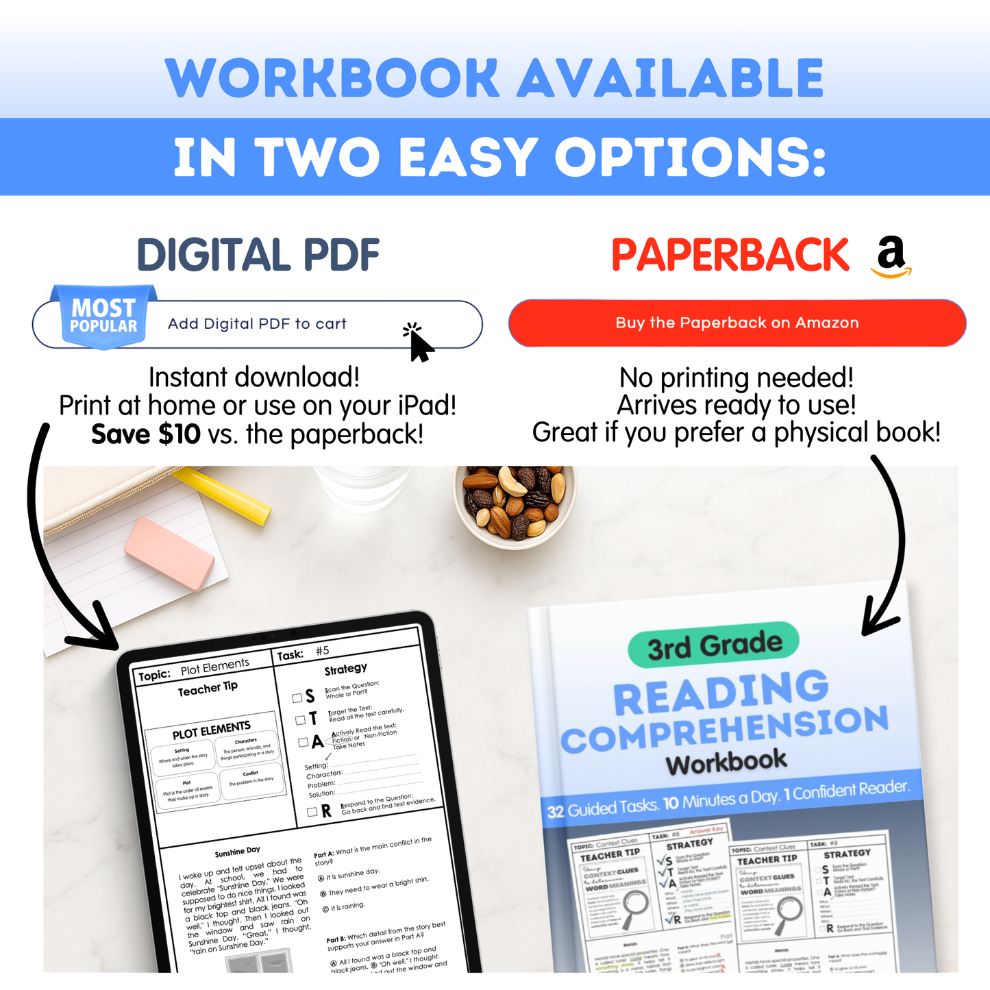 3rd Grade Reading Comprehension Workbook