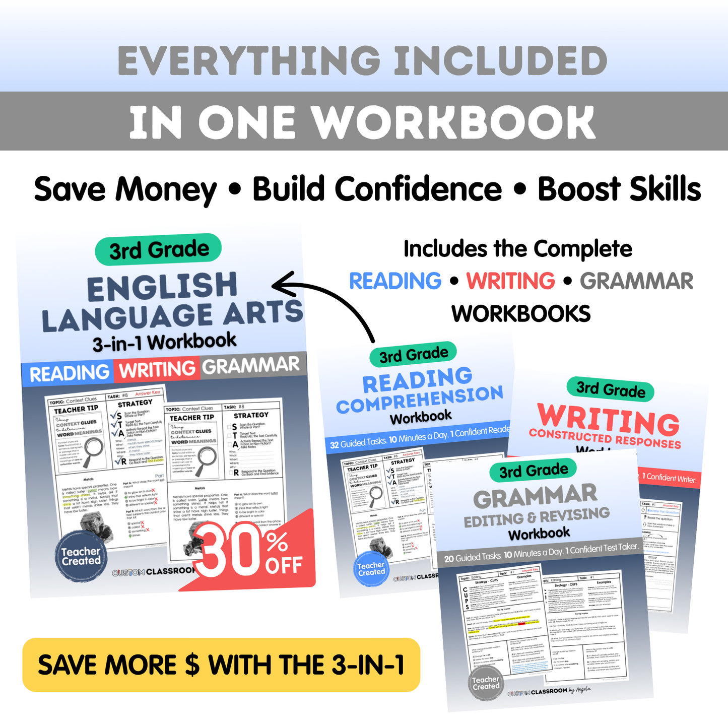 3rd Grade Grammar Workbook (Editing & Revising)