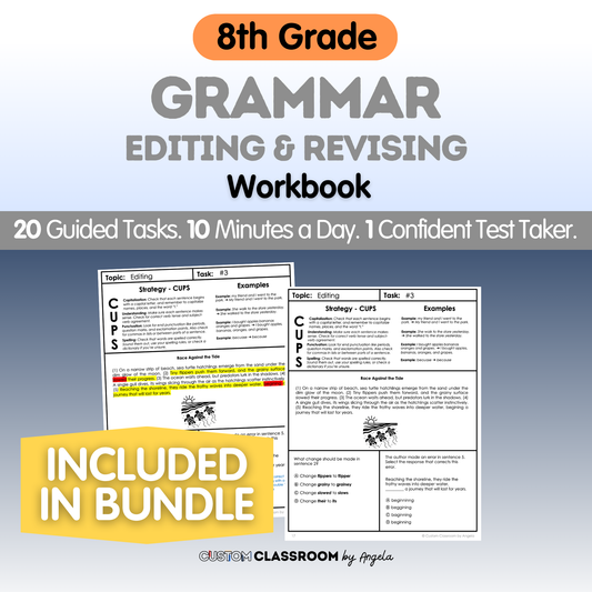 8th Grade Grammar Workbook (Editing & Revising)