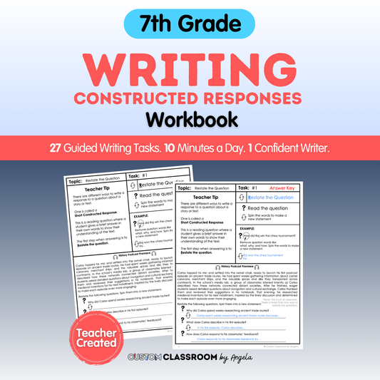 7th Grade Writing Workbook - Digital PDF