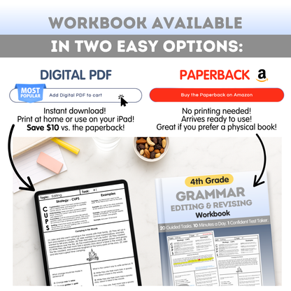 4th Grade Grammar Workbook (Editing & Revising)