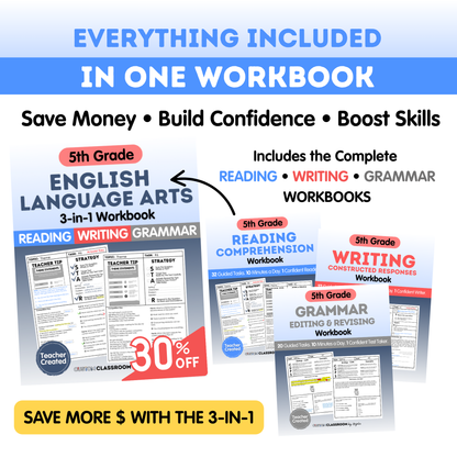 5th Grade Reading Comprehension Workbook