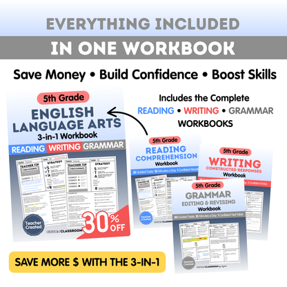 5th Grade Grammar Workbook (Editing & Revising)