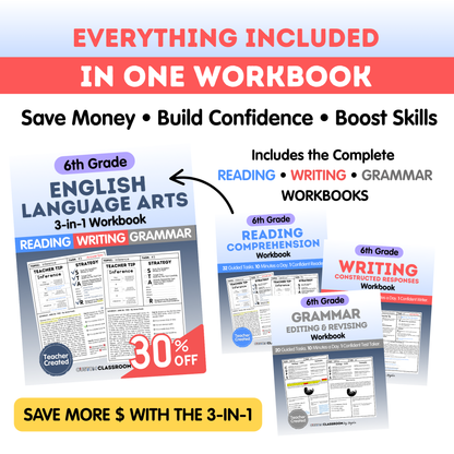 6th Grade Writing Workbook